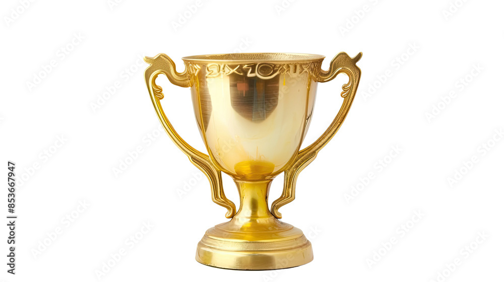 Golden cup on a transparent background Golden cup on a transparent background