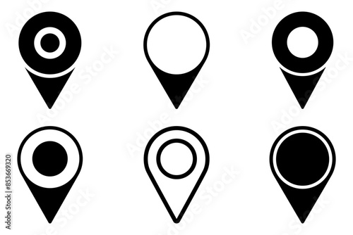 Free Download Location or map pin icon set. vector illustration - GFXLoad