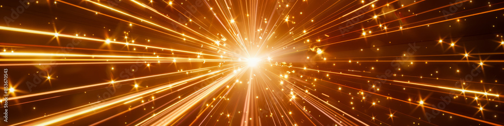 Intense Beams of Light Radiating from Center Intense Beams of Light Radiating from Center