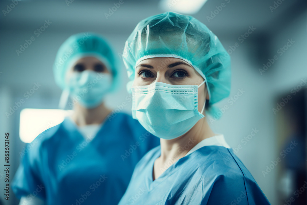 Generative AI Portrait of experienced doctor at hospital patient examination consultation medicare Generative AI Portrait of experienced doctor at hospital patient examination consultation medicare