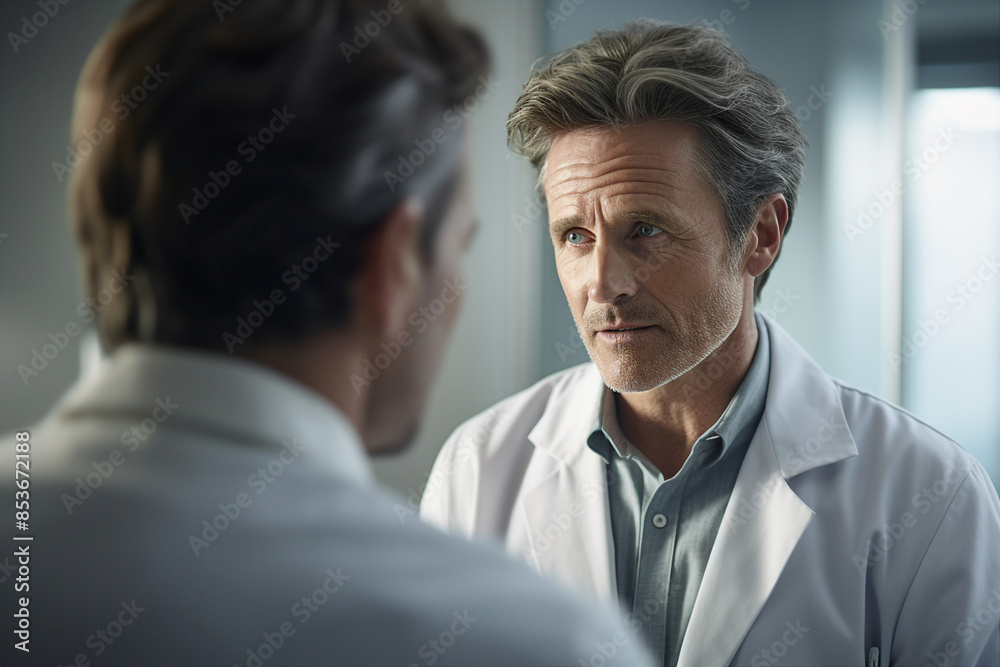 Generative AI Portrait of experienced doctor at hospital patient examination consultation medicare Generative AI Portrait of experienced doctor at hospital patient examination consultation medicare