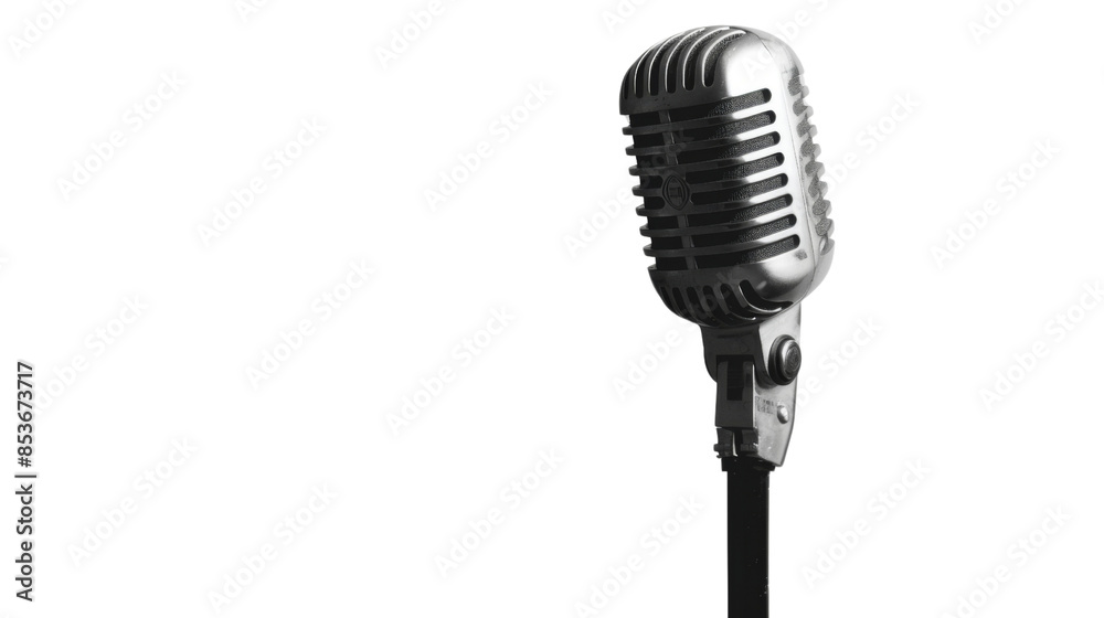 Fototapeta premium Microphone on transparent background