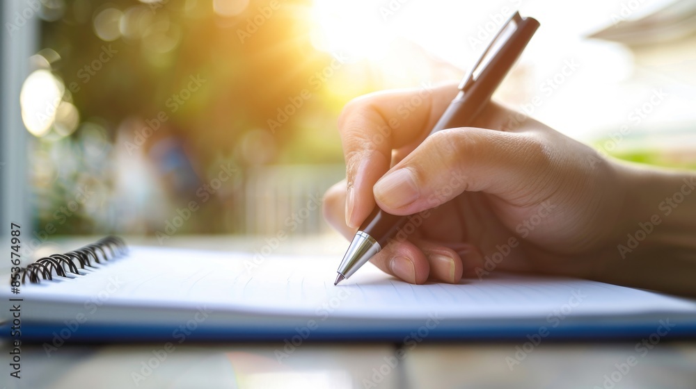 05061620 97 A hand holding a pen and writing on a notepad, representing the note-taking and planning involved in running a business. --ar 16:9 Job ID: 7ed54cf4-4508-4a10-ba59-fa617837cb41 05061620 97 A hand holding a pen and writing on a notepad, representing the note-taking and planning involved in running a business. --ar 16:9 Job ID: 7ed54cf4-4508-4a10-ba59-fa617837cb41