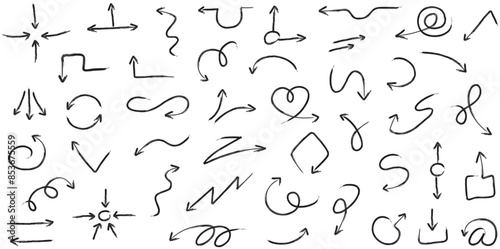 Obraz na płótnie ENSEMBLE DE FLECHES PEINTURE 1 - Illustrations JPG et PNG w salonie