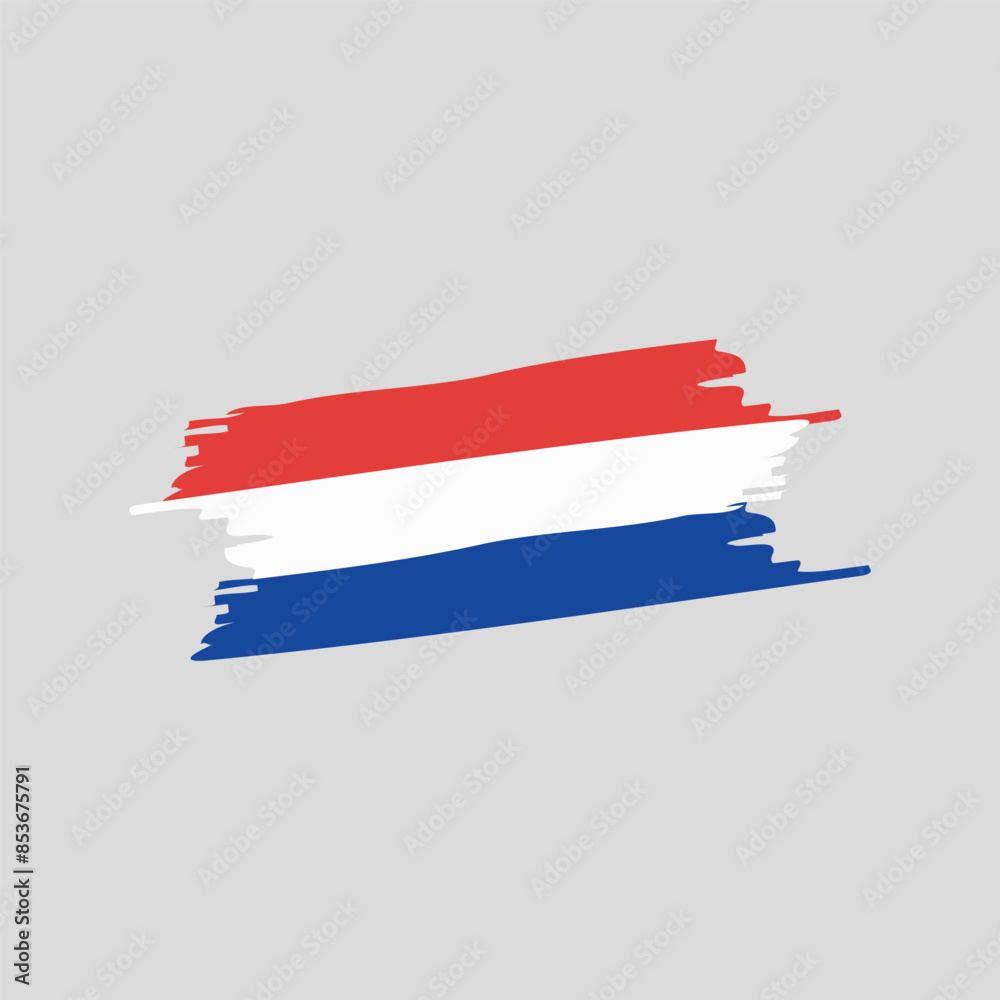Netherlands flag in brush style. Vector illustration Netherlands flag in brush style. Vector illustration