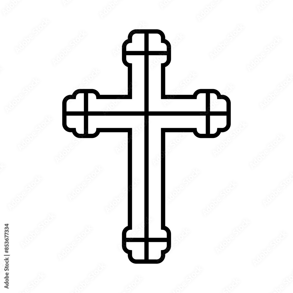 Cross icon, Christian symbol Cross icon, Christian symbol