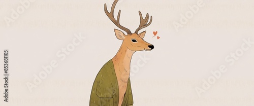 funny hand drawn poster YOU ARE DEER TO ME Skandinavian style. photo