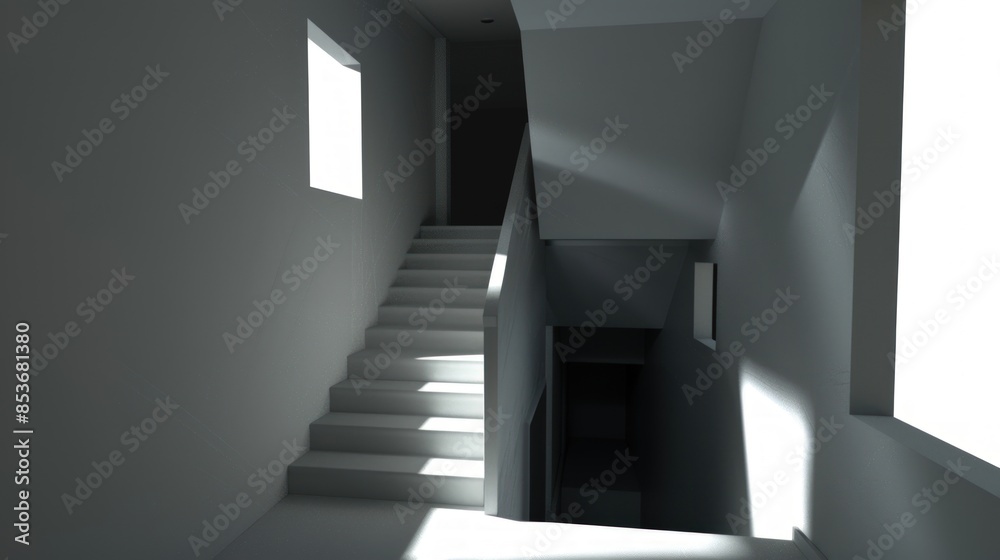 Fototapeta premium Staircase with Light Streaks