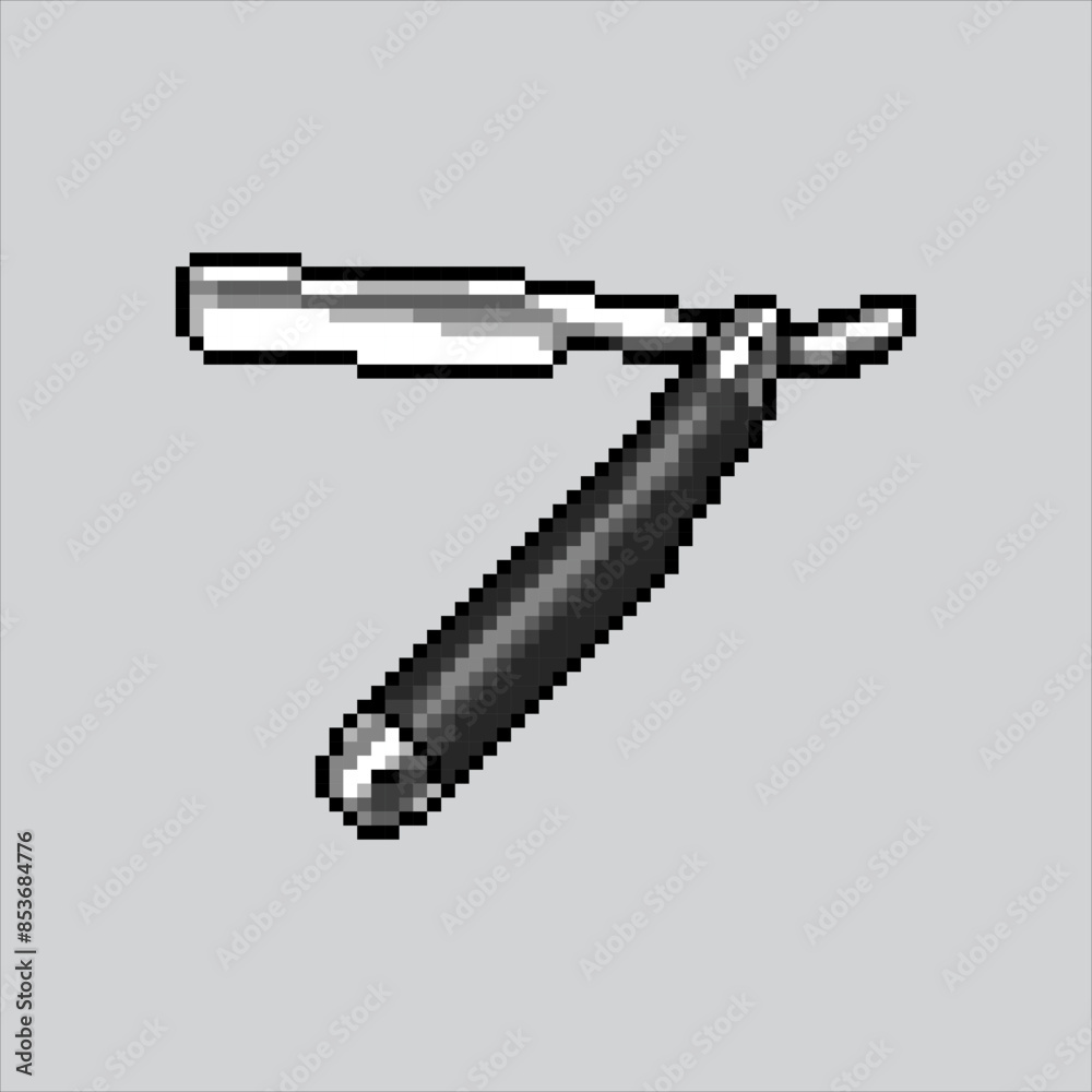 Pixel art illustration Beard Razor. Pixelated Hair Razor. Hair shaver ...