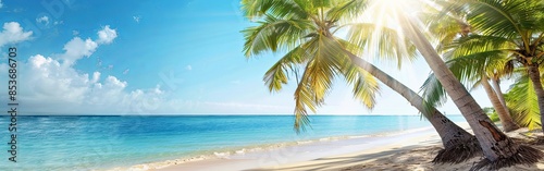 Vibrant Tropical Beach Panorama