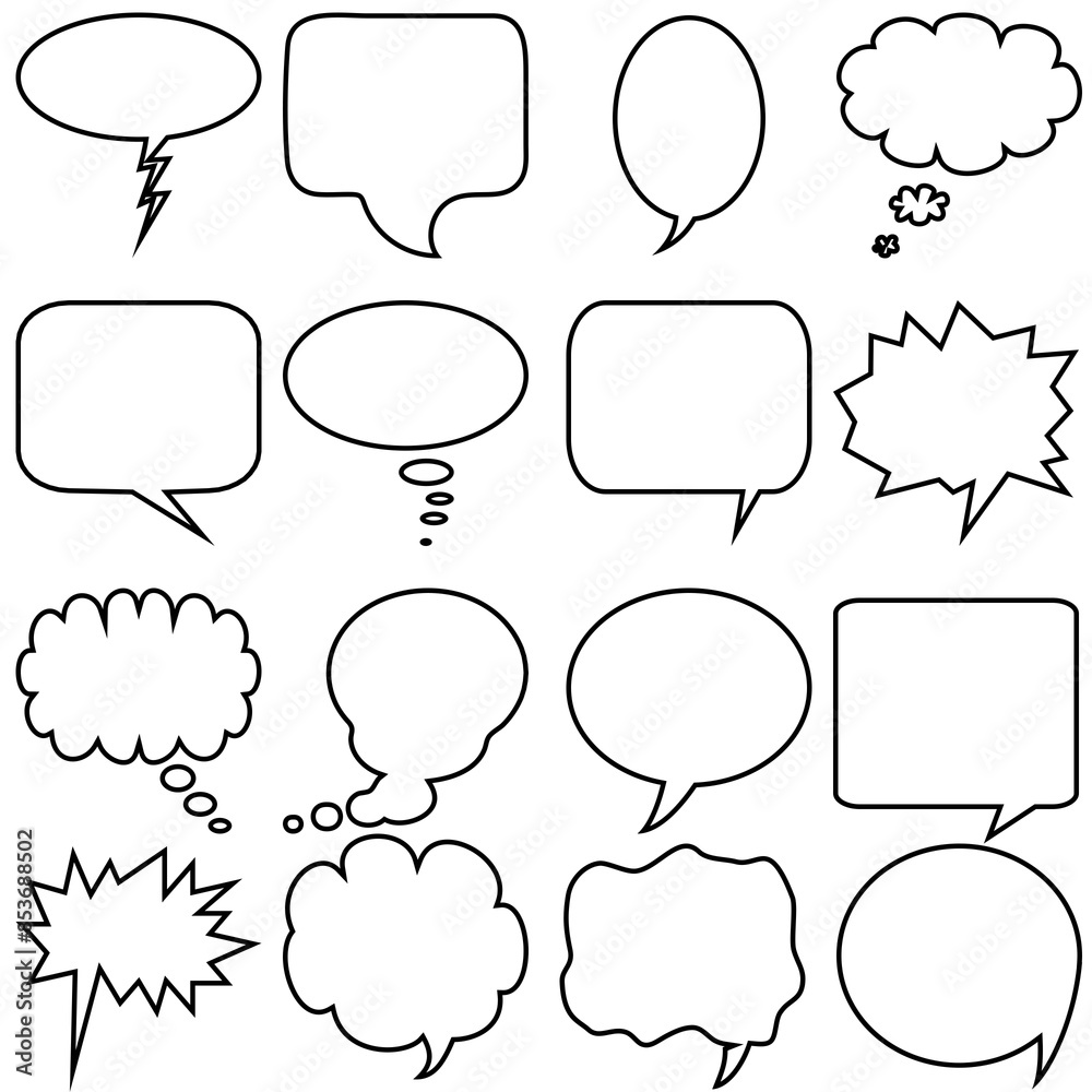Fototapeta premium speech bubble, speech balloon, chat bubble vector art icon Graphics for apps, websites, and illustrations