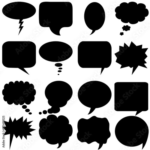 speech bubble, speech balloon, chat bubble vector art icon Graphics for apps, websites, and illustrations