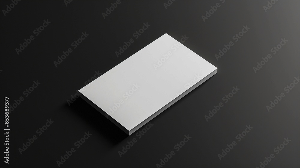 A blank white business card mockup on a black background. Generative AI A blank white business card mockup on a black background. Generative AI