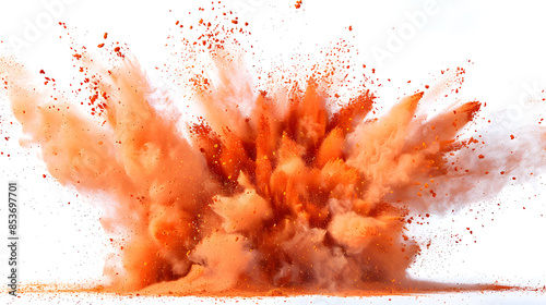 explosión de polvo rojo