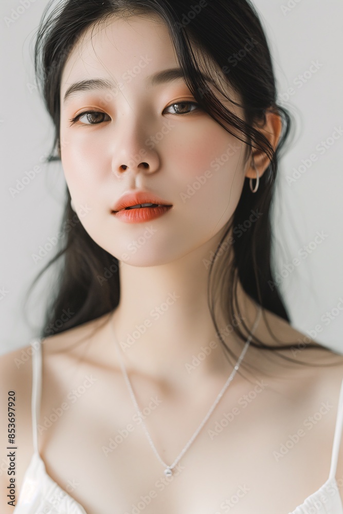 Portrait of a Young Woman with Natural Look Portrait of a Young Woman with Natural Look