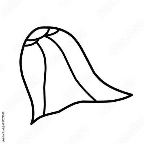 outline of superhero cape