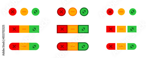 Close minimize or expand the web window panel, a simple set of colored icons control the web browser window. Maximize button concept illustration in vector flat