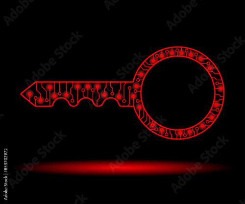 Key. Abstract key. Key for the lock.