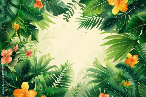 Summer Background illustration created with Generative AI
