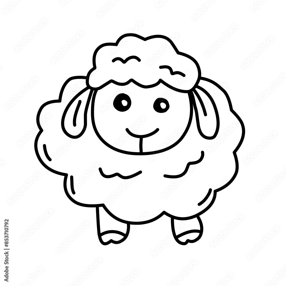 sheep line icon