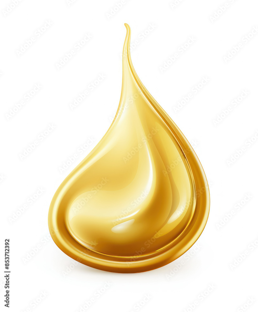 drop of oil isolated on a light background, close-up drop of oil isolated on a light background, close-up