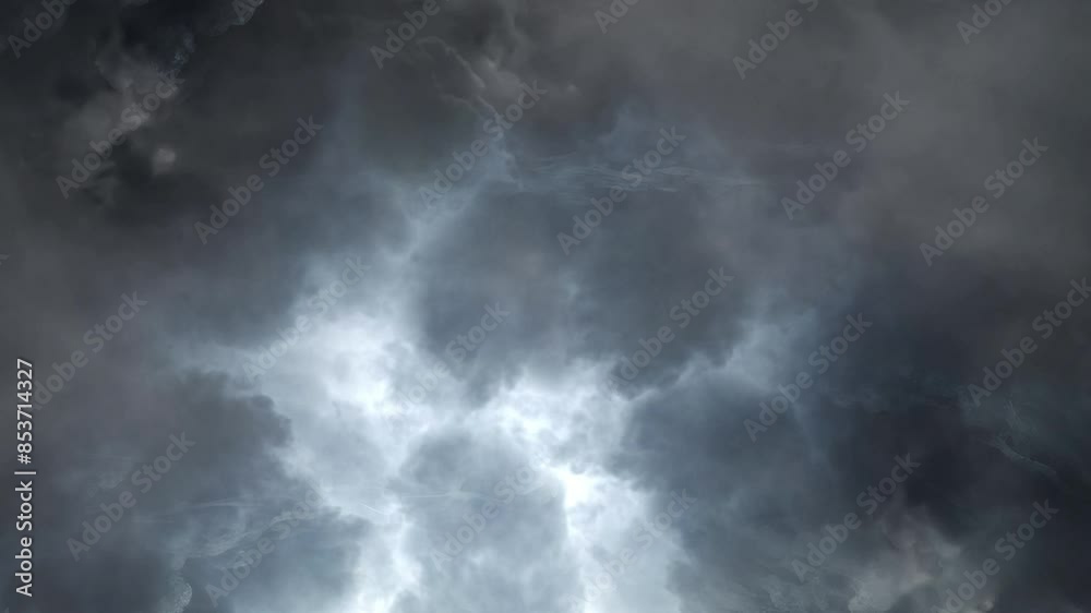 view of Storm clouds in dark sky view of Storm clouds in dark sky