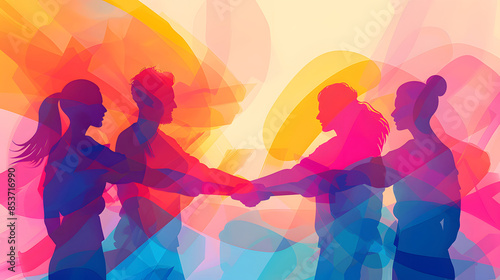Business Partnership Illustration: Handshake and Teamwork Concept