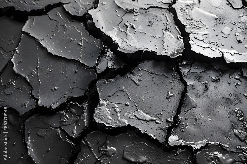 Obraz premium Aesthetic Art of Cracked Paint Surface Texture for Design and Visual Arts