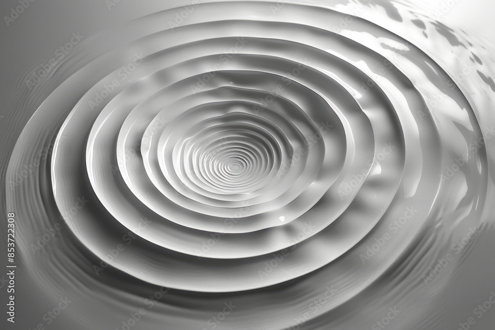 Minimalist aesthetic of a circular pattern that creates the illusion of movement and pulsation on a clean, white surface, Minimalist aesthetic of a circular pattern that creates the illusion of movement and pulsation on a clean, white surface,