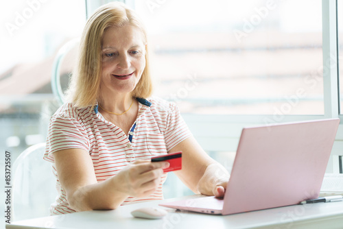 Woman with computer. Working female at laptop Free Download Woman with computer. Working female at laptop - GFXLoad