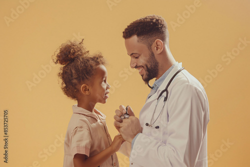 doctor with child, 
