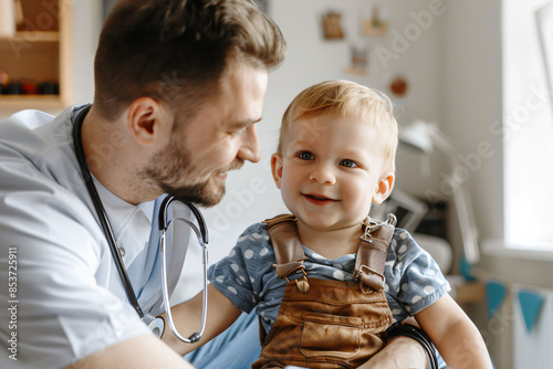 doctor with child, 
