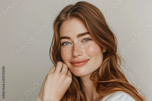 Smiling Female Models natural beauty
 