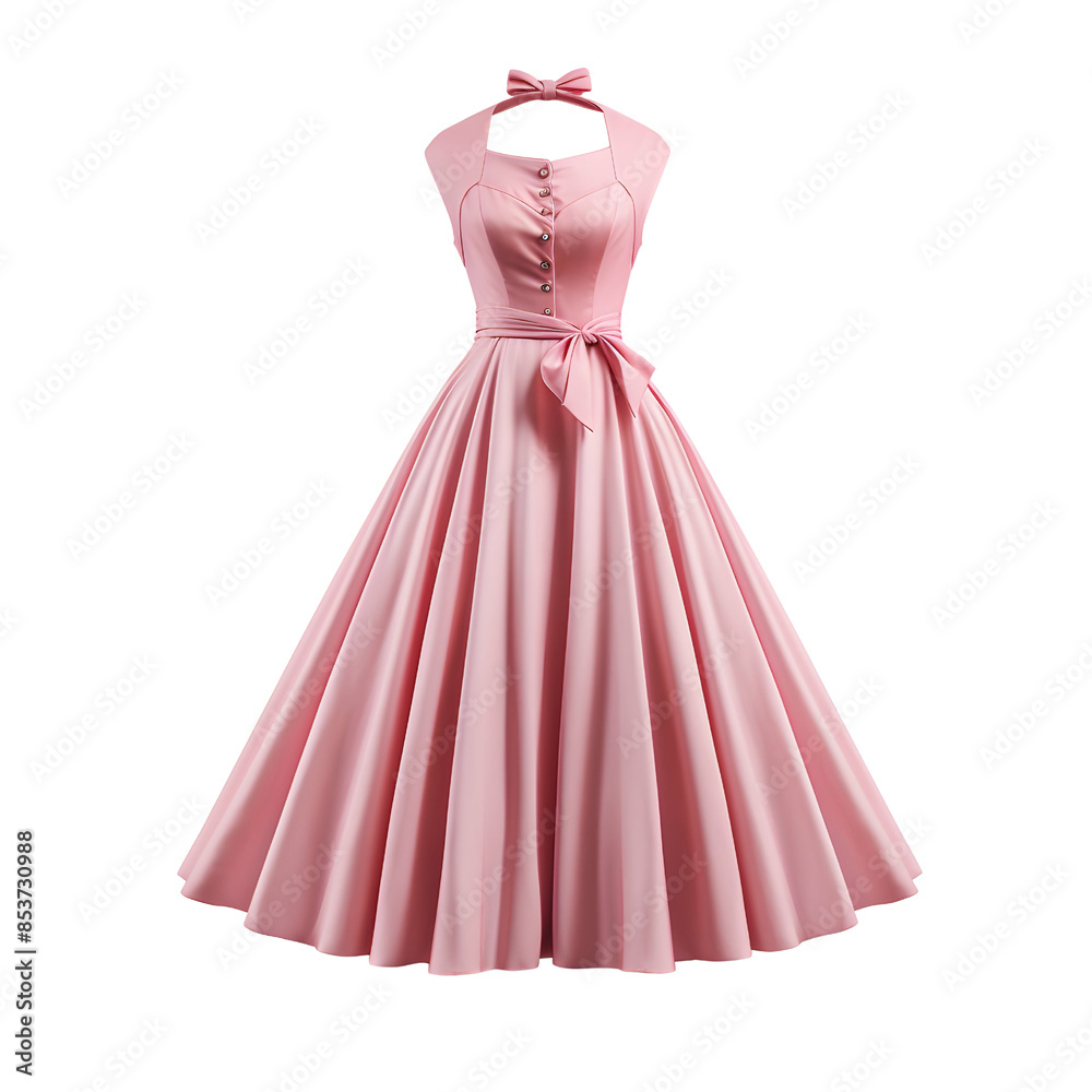 pink dress on a white background pink dress on a white background