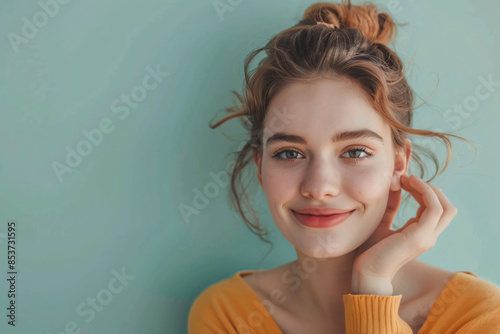Smiling Female Models natural beauty
 