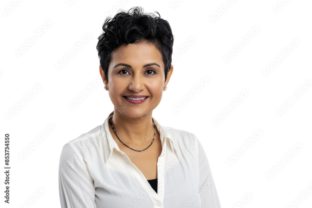 Confident Indian businesswoman smiling at the camera. Confident Indian businesswoman smiling at the camera.