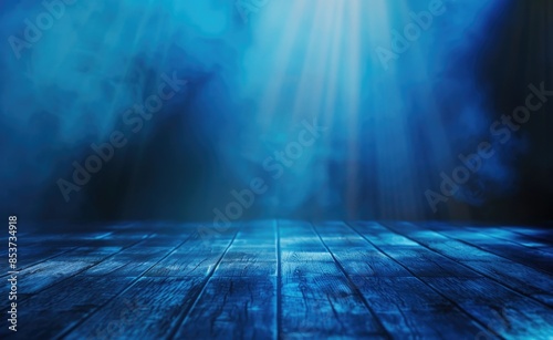 Abstract blurred stage with rays of light.