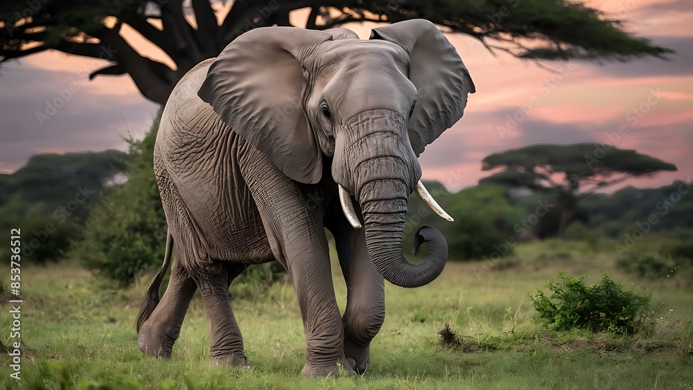 Fototapeta premium African Elephant (High Quality Wallpaper Wild PhotoGraphy)
