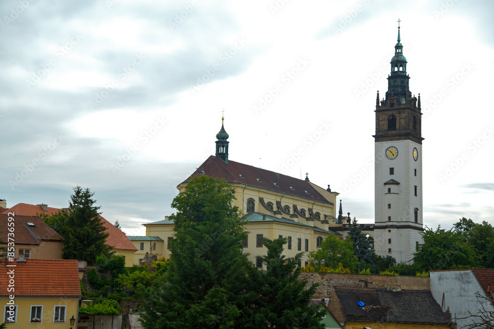 Fototapeta premium Leitmeritz Litomerice Tschechien Altstadt Kirche