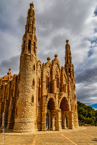 catholic church sanctuary of mary magdalena in novelda in spain photo