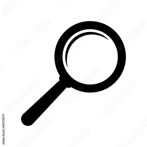 Magnifying glass icon, magnifier or loupe sign. Search icon.