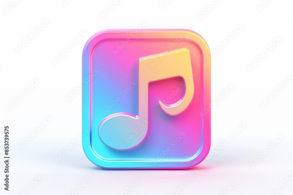Music Note Icon in Gradient Colors Music Note Icon in Gradient Colors