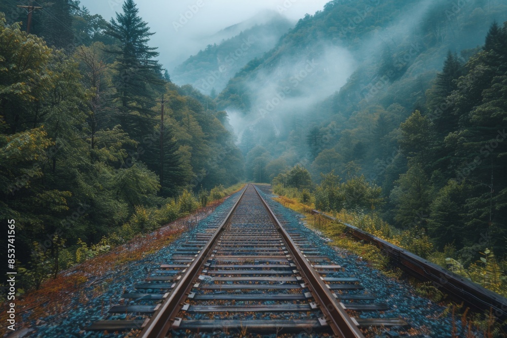 Fototapeta premium Mountain Railway Adventure