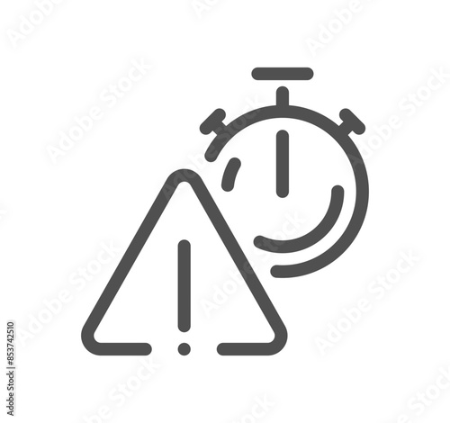 Time related icon outline and linear vector.
