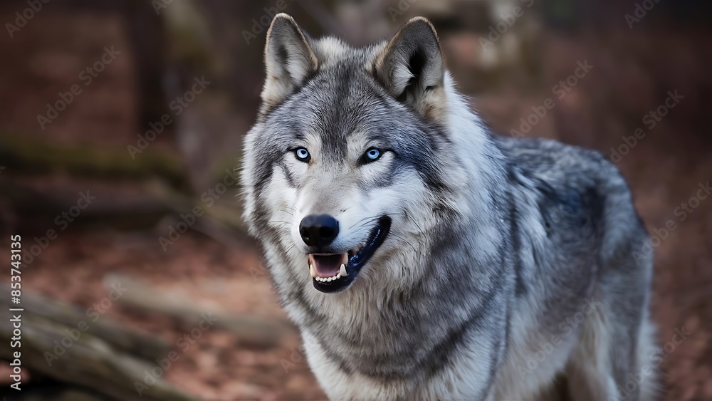 Fototapeta premium Grey Wolf Portrait (High Quality Wallpaper Wild Photography)
