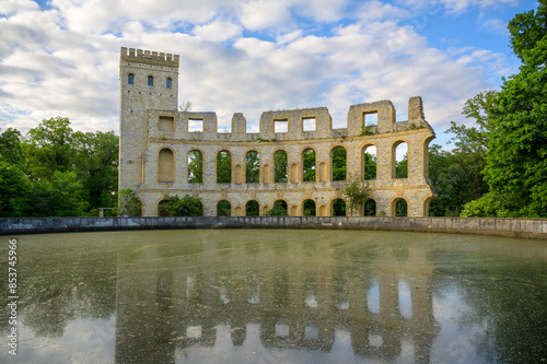 Obraz na płótnie Potsdam, Germany - May 11, 2024: Panorama of the Ruins of the so-called Ruinenberg established 1748 w salonie
