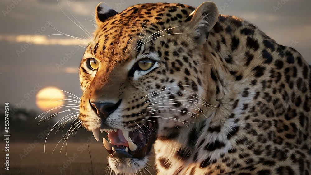 Fototapeta premium Leopard portrait (High Quality Wallpaper Wild PhotoGraphy)