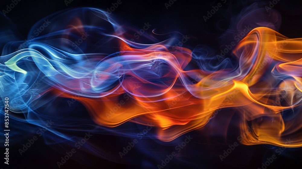 Fototapeta premium Beautiful stylish fire flames. Abstract background.