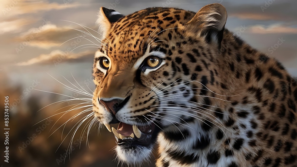 Fototapeta premium Leopard portrait (High Quality Wallpaper Wild PhotoGraphy)