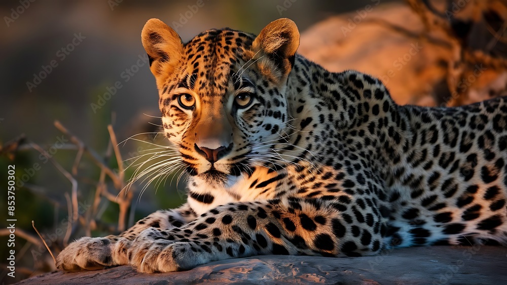 Fototapeta premium Leopard portrait (High Quality Wallpaper Wild PhotoGraphy)